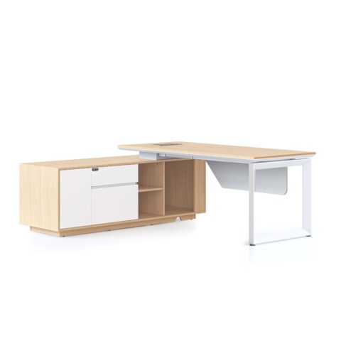 FX Casa Executive Desk & Side Cabinet