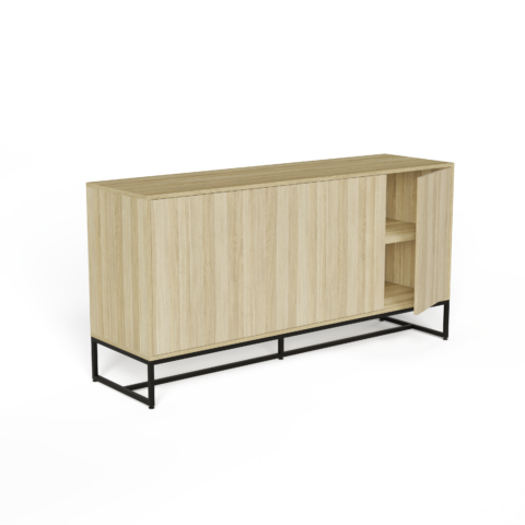 RED Executive Credenza with Metal Frame