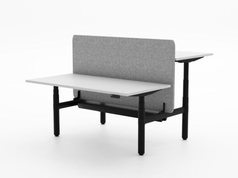Envy 4 Electric Adjustable Back to Back Workstation – Round Leg